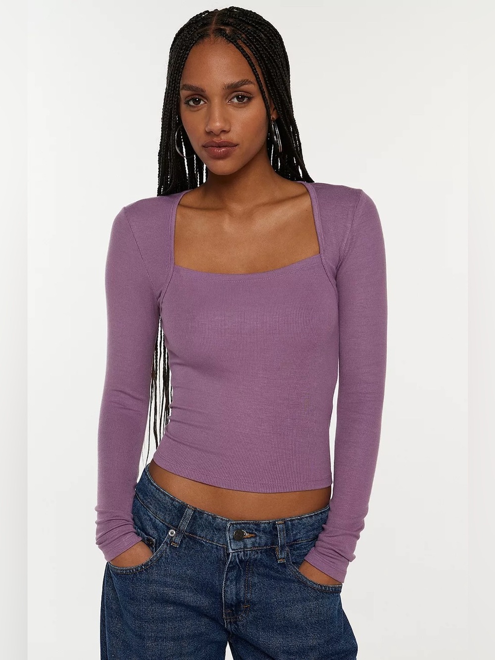 (UO-120) Urban Outfitter Silence + Noise Brody Long Sleeve Shrug Top